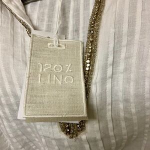 120% Lino White Tunic Top